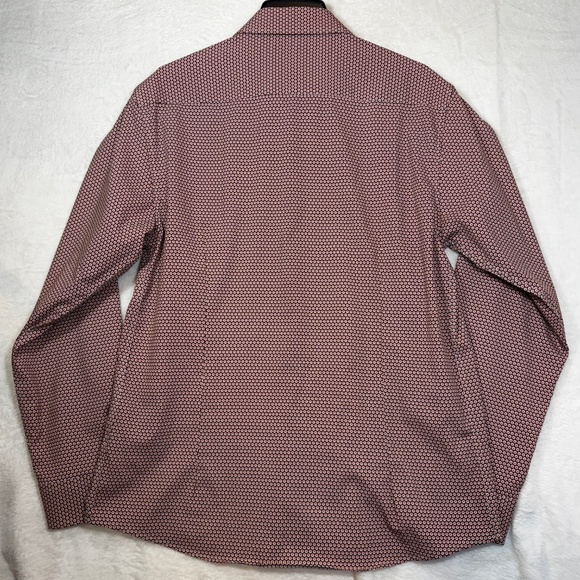 Julian Lennon Button Down Shirt Mens Size XL Micro Dots 4-Flex Business - Picture 9 of 9